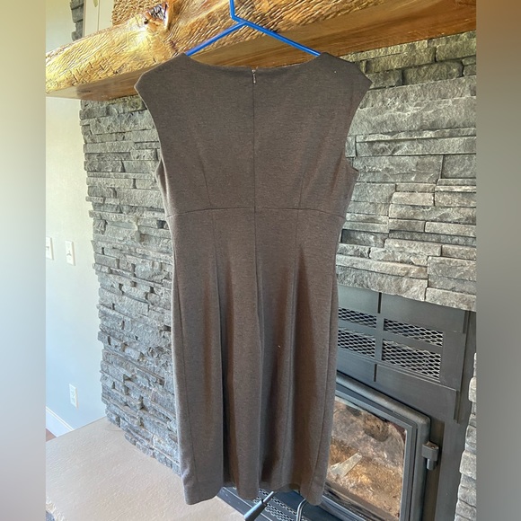 Calvin Klein Knit Gray Sheath Pencil Dress Midi 6 - Picture 3 of 3